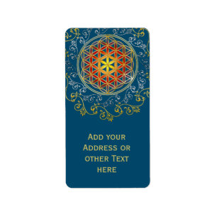 Flower Of Life - Vintage Ornaments Mandala 1 Label