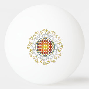 Flower Of Life - Vintage Ornaments Mandala 1 Ping Pong Ball