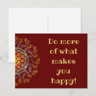 Flower Of Life - Vintage Ornaments Mandala 1 Postcard