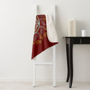 Flower Of Life - Vintage Ornaments Mandala 1 Sherpa Blanket