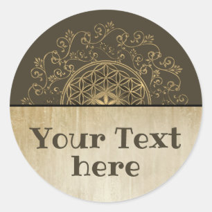 Flower Of Life - Vintage Ornaments Mandala 2 Classic Round Sticker