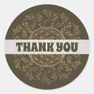 Flower Of Life - Vintage Ornaments Mandala 2 Classic Round Sticker
