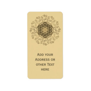 Flower Of Life - Vintage Ornaments Mandala 2 Label