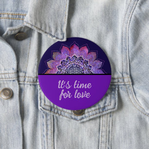 Flower Of Life - Vintage Style Galaxy Space 1 10 Cm Round Badge