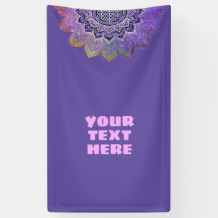 Flower Of Life - Vintage Style Galaxy Space 1 Banner