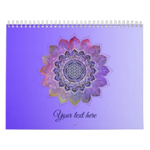 Flower Of Life - Vintage Style Galaxy Space 1 Calendar