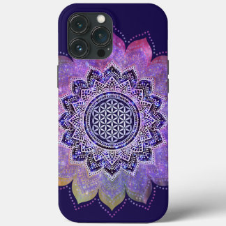 Flower Of Life - Vintage Style Galaxy Space 1 iPhone 13 Pro Max Case