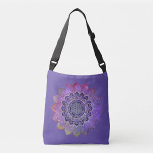 Flower Of Life - Vintage Style Galaxy Space 1 Crossbody Bag