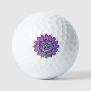 Flower Of Life - Vintage Style Galaxy Space 1 Golf Balls