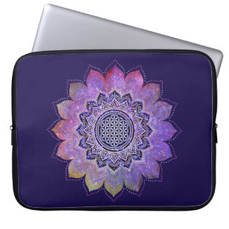 Flower Of Life - Vintage Style Galaxy Space 1 Laptop Sleeve