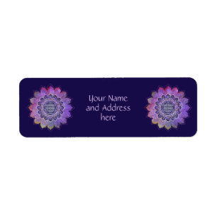 Flower Of Life - Vintage Style Galaxy Space 1 Return Address Label
