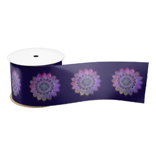 Flower Of Life - Vintage Style Galaxy Space 1 Satin Ribbon