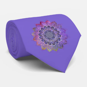 Flower Of Life - Vintage Style Galaxy Space 1 Tie