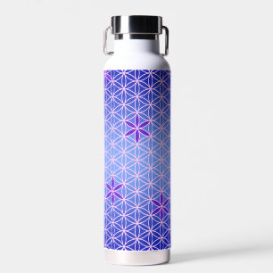 FLOWER OF LIFE - violet pink pattern Water Bottle