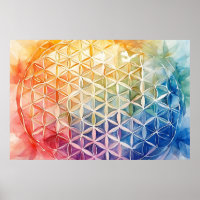 Flower of Life - Watercolor Painting