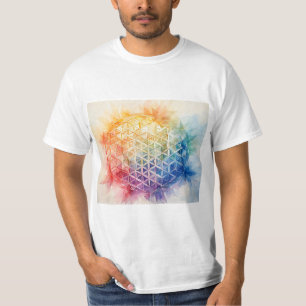 Flower of Life - Watercolor Painting T-Shirt