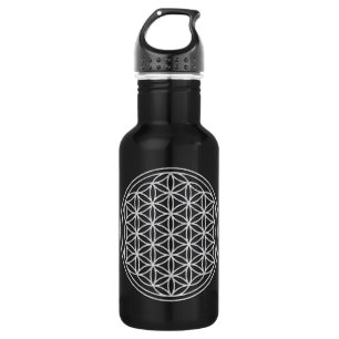 FLOWER OF LIFE - white 532 Ml Water Bottle