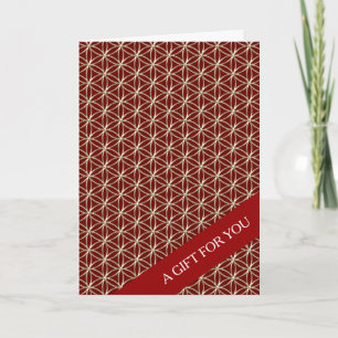 FLOWER OF LIFE - white gold pattern Card