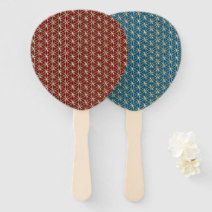 FLOWER OF LIFE - white gold pattern Hand Fan