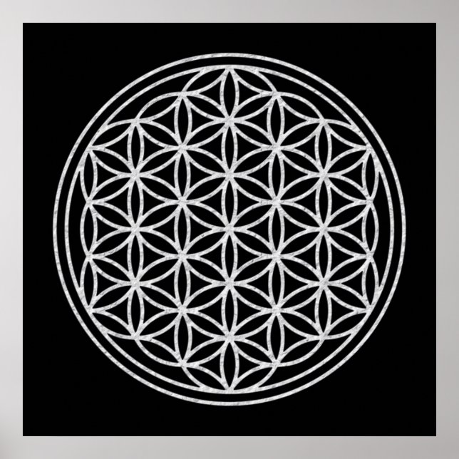 FLOWER OF LIFE - white Poster (Front)