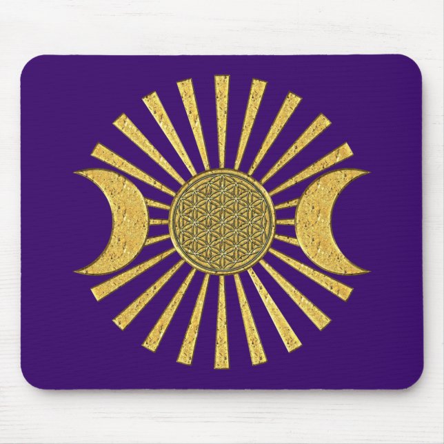 Flower Of Life with Moon Mouse Pad (Front)