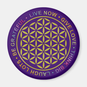 Flower Of Life with Rules Of Life Magnet