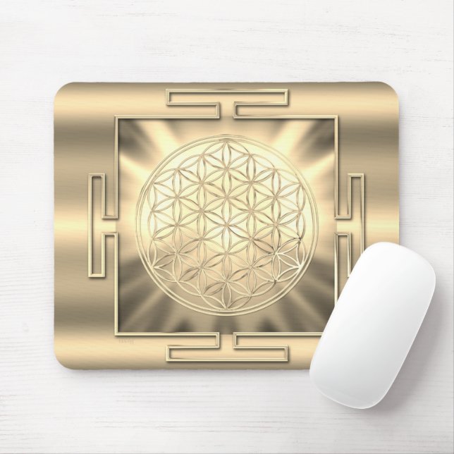Flower Of Life Yantra Mouse Pad (With Mouse)