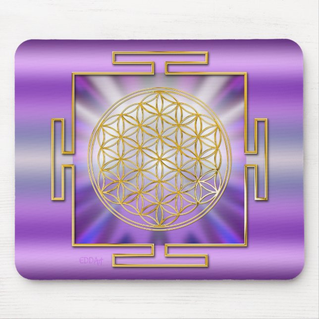 Flower Of Life Yantra Mouse Pad (Front)