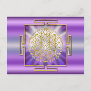 Flower Of Life Yantra Postcard