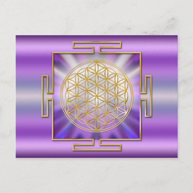 Flower Of Life Yantra Postcard (Front)