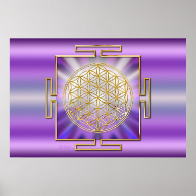 Flower Of Life Yantra Poster (Front)