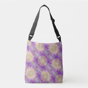 FLOWER OF LIFE - Yantra seamless pattern Crossbody Bag