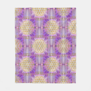 FLOWER OF LIFE - Yantra seamless pattern Fleece Blanket