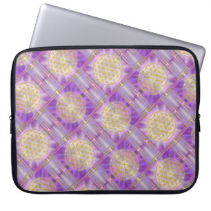FLOWER OF LIFE - Yantra seamless pattern Laptop Sleeve