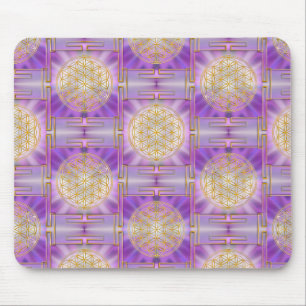 FLOWER OF LIFE - Yantra seamless pattern Mouse Pad