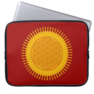 Flower Of Life - yellow sunny Laptop Sleeve