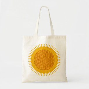 Flower Of Life - yellow sunny Tote Bag