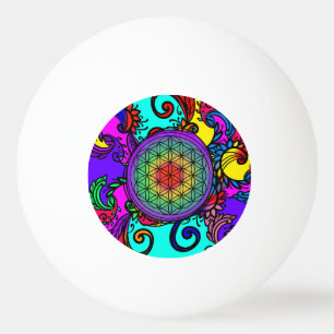 Flower of life zen Chakra Ping Pong Ball