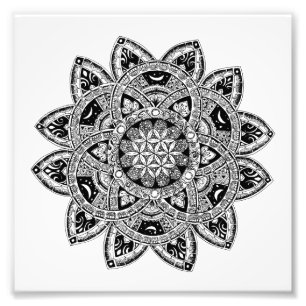 Flower of Life zendoodle Photo Print