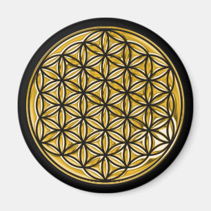 Flower Of Live / full gold Magnet