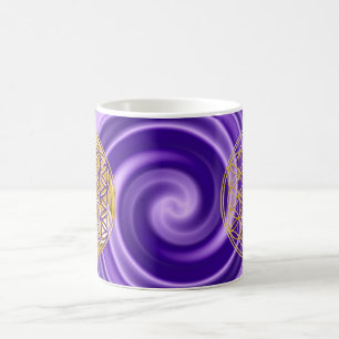 Flower Of Live / gold violet swirl Coffee Mug