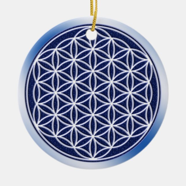 Flower Of Live / heaven Ceramic Tree Decoration (Front)