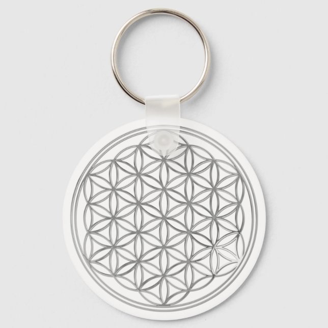 Flower Of Live / silver Key Ring (Front)