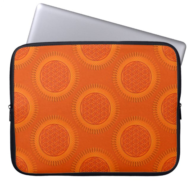 Flower Of Live - sun - seamless pattern 1 Laptop Sleeve (Front)