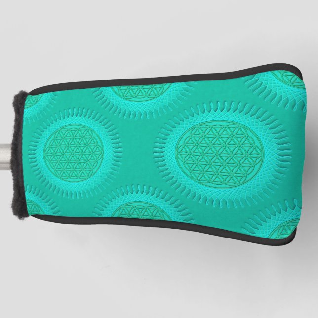 Flower Of Live - sun - seamless pattern 2 Golf Head Cover (Front)