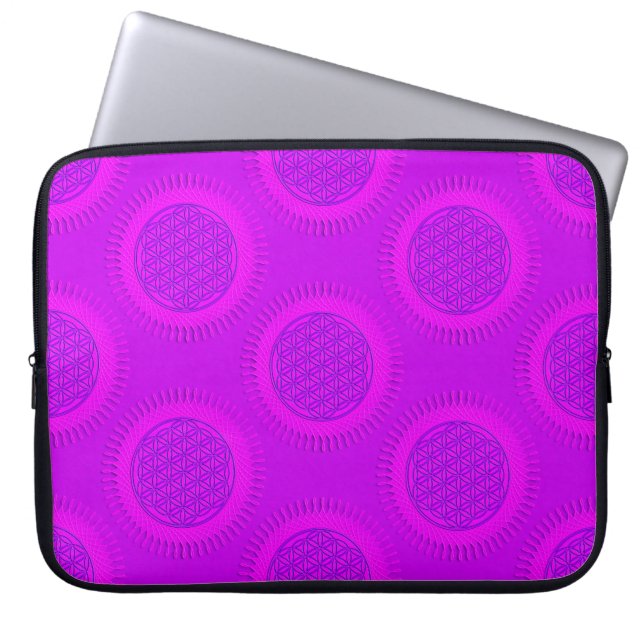 Flower Of Live - sun - seamless pattern 3 Laptop Sleeve (Front)