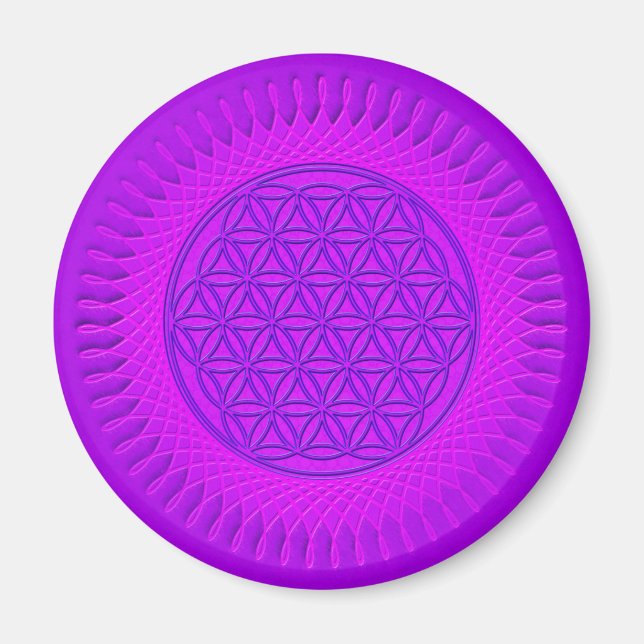 Flower Of Live - sun - seamless pattern 3 Magnet (Front)