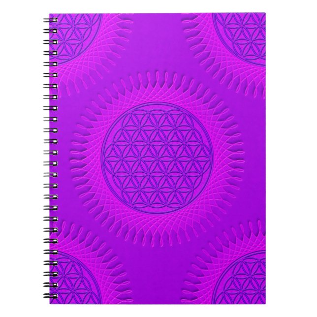 Flower Of Live - sun - seamless pattern 3 Notebook (Front)