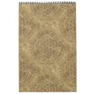 Flower Of Live - sun - seamless pattern 4 Calendar