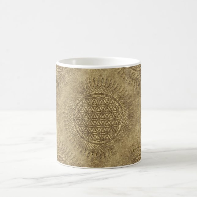 Flower Of Live - sun - seamless pattern 4 Coffee Mug (Center)